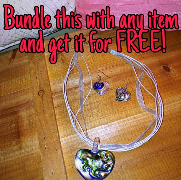 Jewelry - Heart Necklace & Earrings